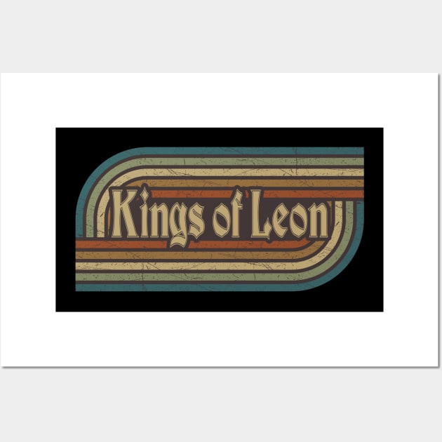Kings of Leon Vintage Stripes Wall Art by paintallday